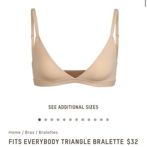 SKIMS Fits everybody triangle bralette size S clay
